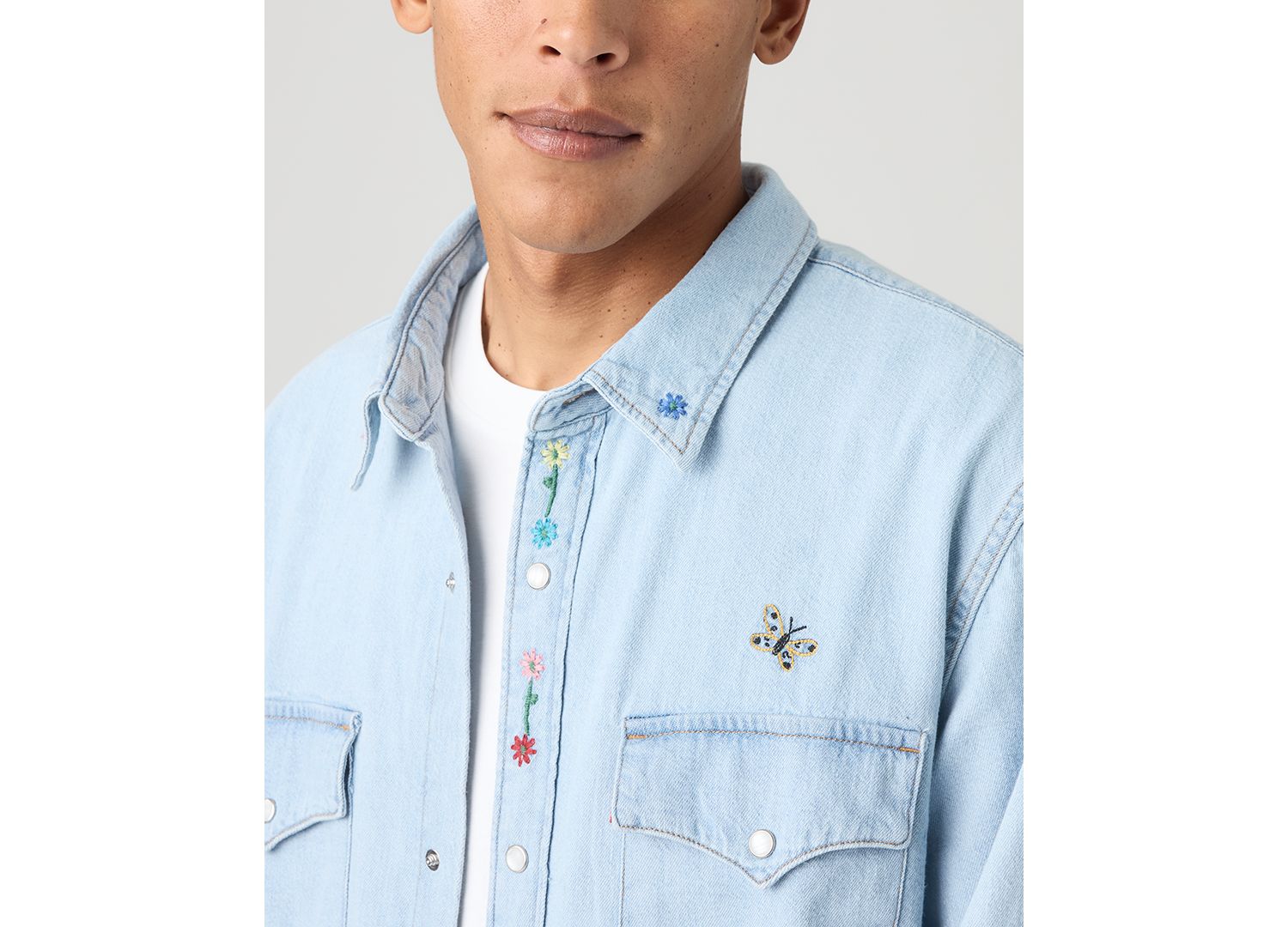 Men's Premium Relaxed-Fit Western Embroidered Shirt