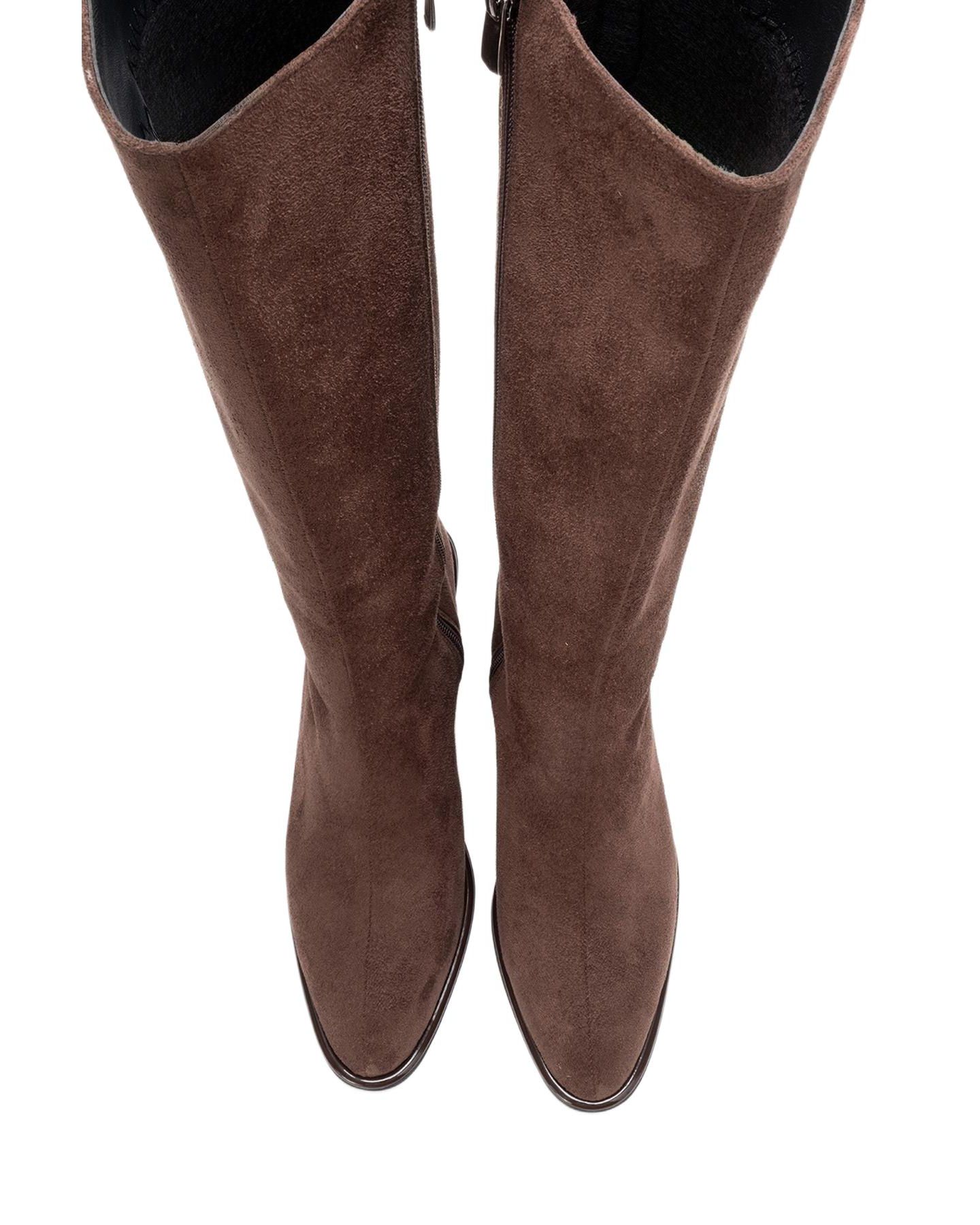 Женские ботинки Prologue Shoes Paradis Block Heel Knee High, цвет: Коричневый замшевая искусственная кожа — фото 3
