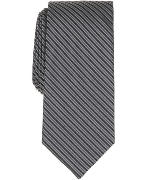 Мужской галстук Perry Ellis Fenwich в полоску, цвет: Чёрный