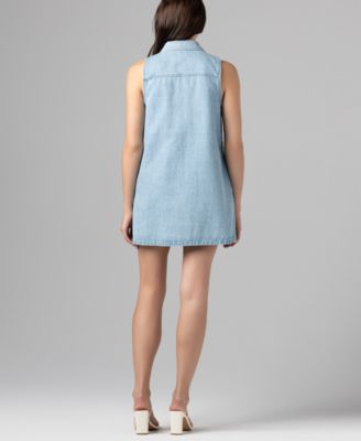 Women's Embroidered Sleeveless Flared Swing Dress