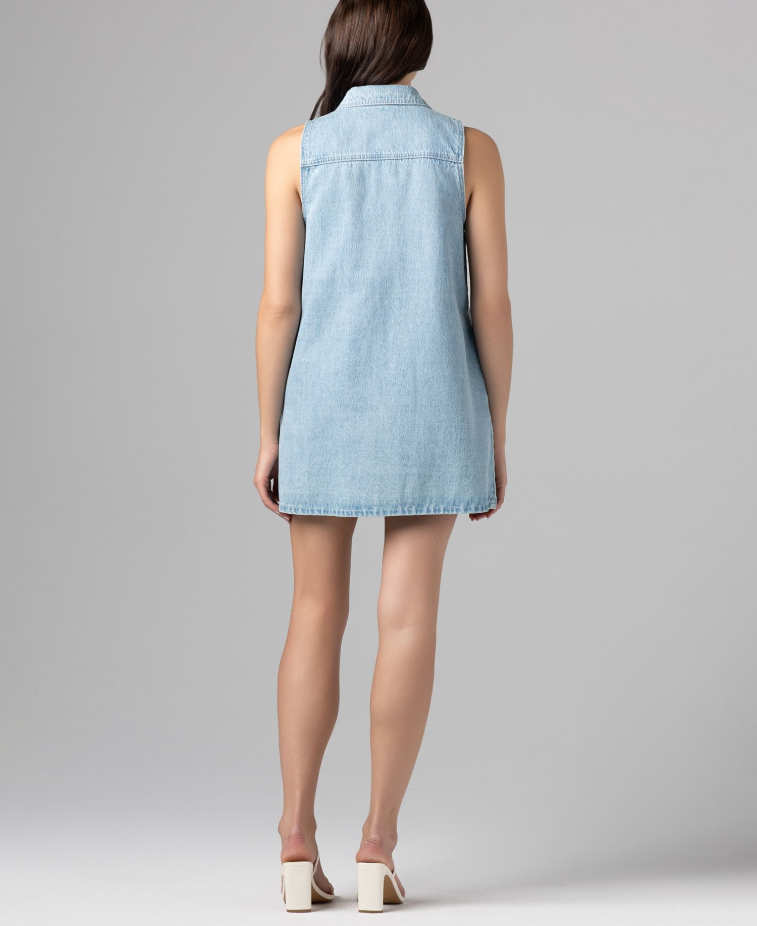 Women's Embroidered Sleeveless Flared Swing Dress