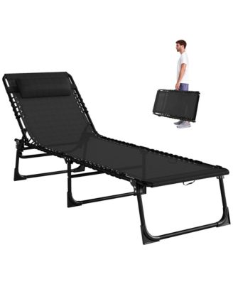 2 Chaise Lounge Pool Chairs, Folding, Reclining,