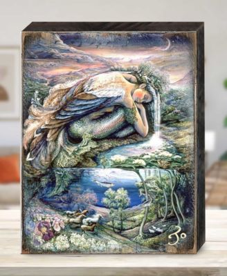 Mer Angel Wall Wooden Decor by Josephine Wall