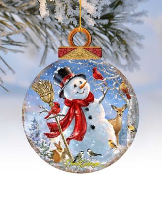 by Dona Gelsinger Frosty Forest Friends Ornament, Set of 2