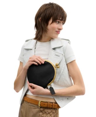 Kisslock Mini Leather Pouch 20