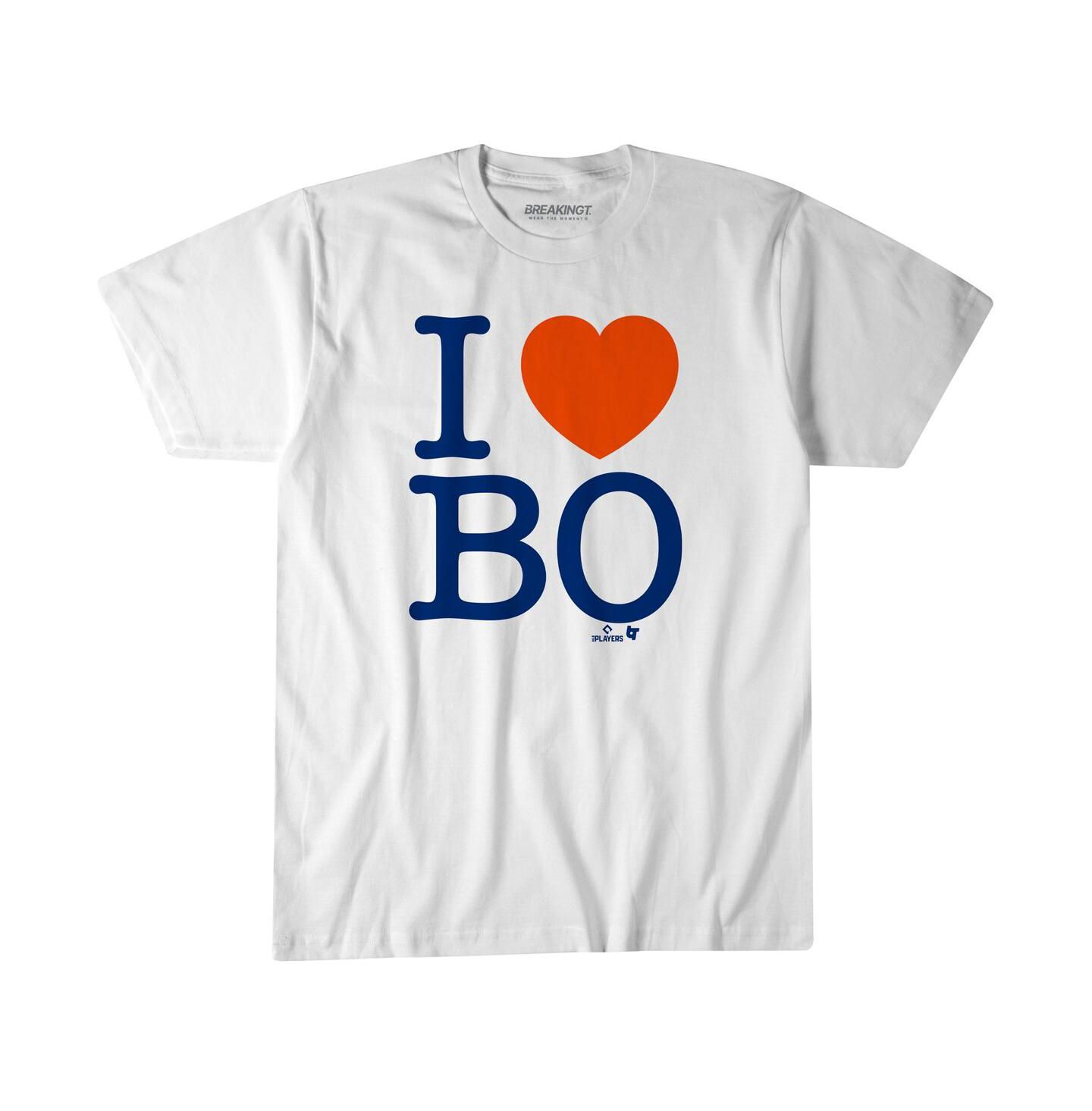 Футболка BreakingT Bo Bichette White New York Mets I Heart Bo — фото 1