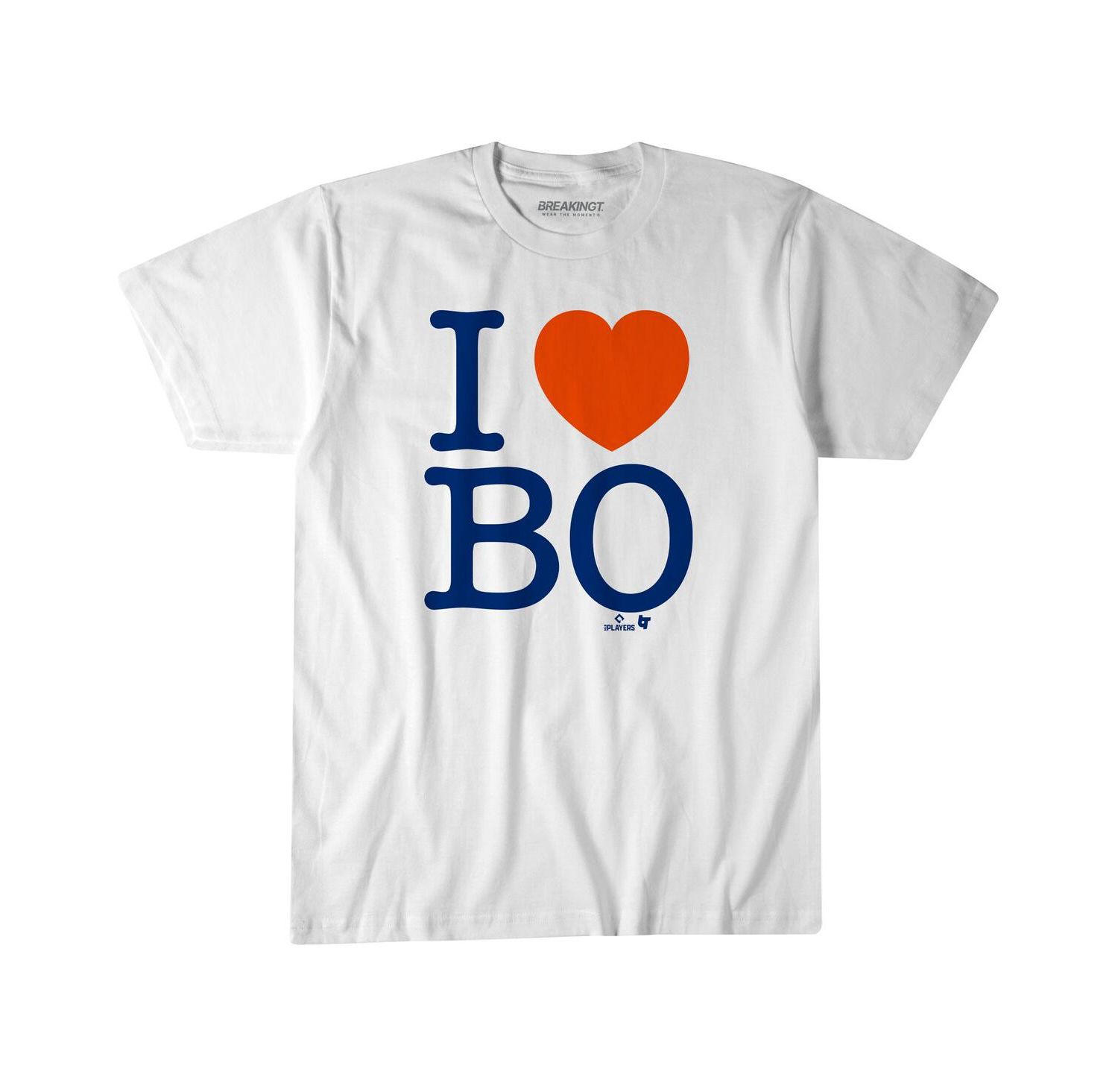 Men's and Women's Bo Bichette White New York Mets I Heart Bo T-Shirt