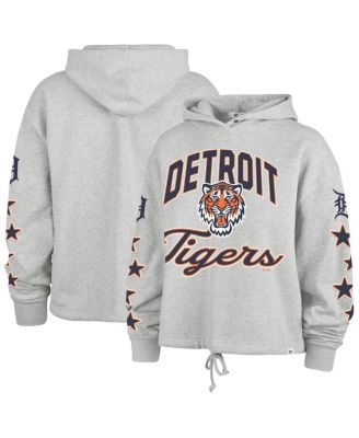 Women's Heather Gray Detroit Tigers Plus Size Starry Eye Hoodie