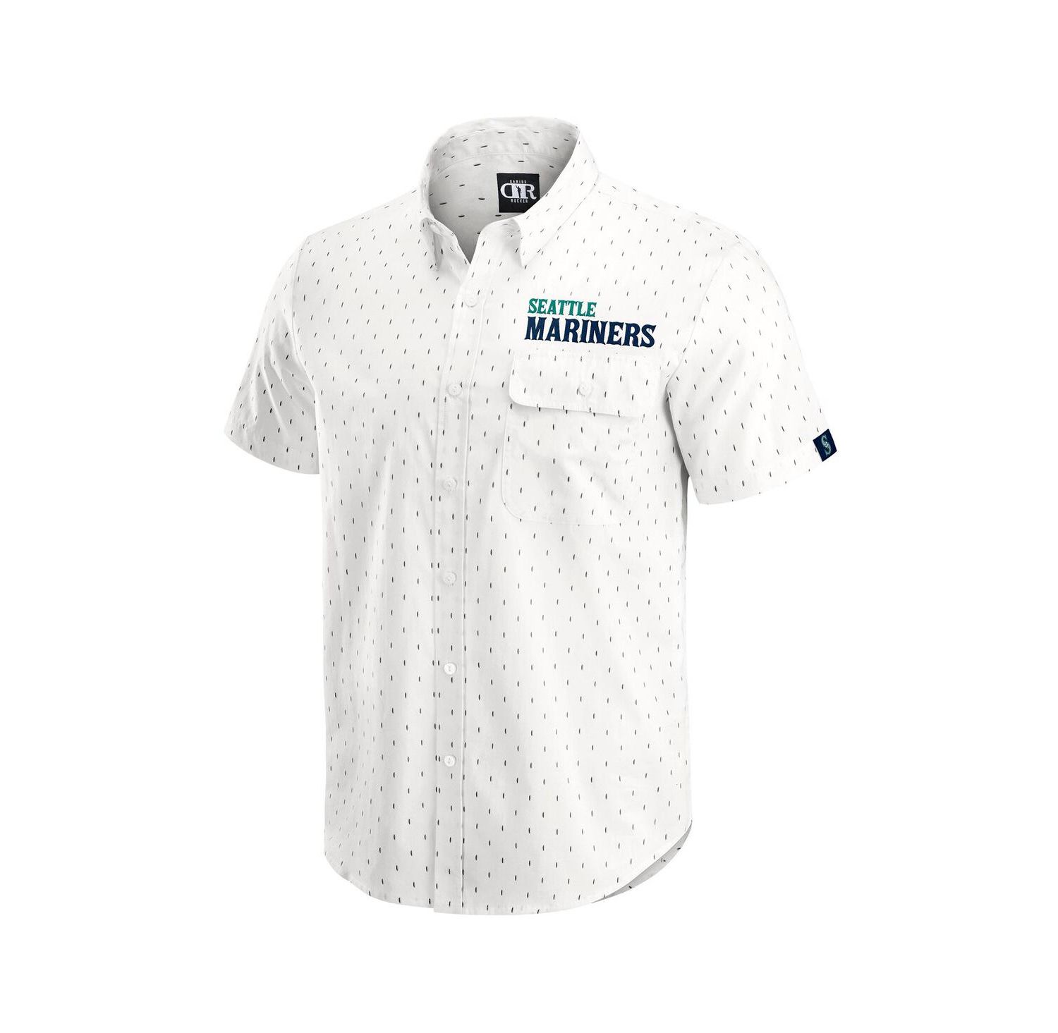 Darius Rucker Collection by Men's Cream Seattle Mariners Printed Button-Down Shirt
