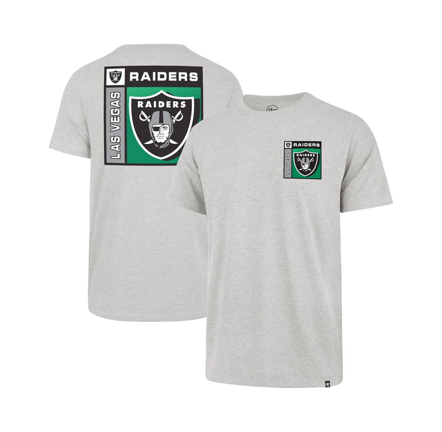 Men's Gray Las Vegas Raiders Chrome Plate Franklin T-Shirt