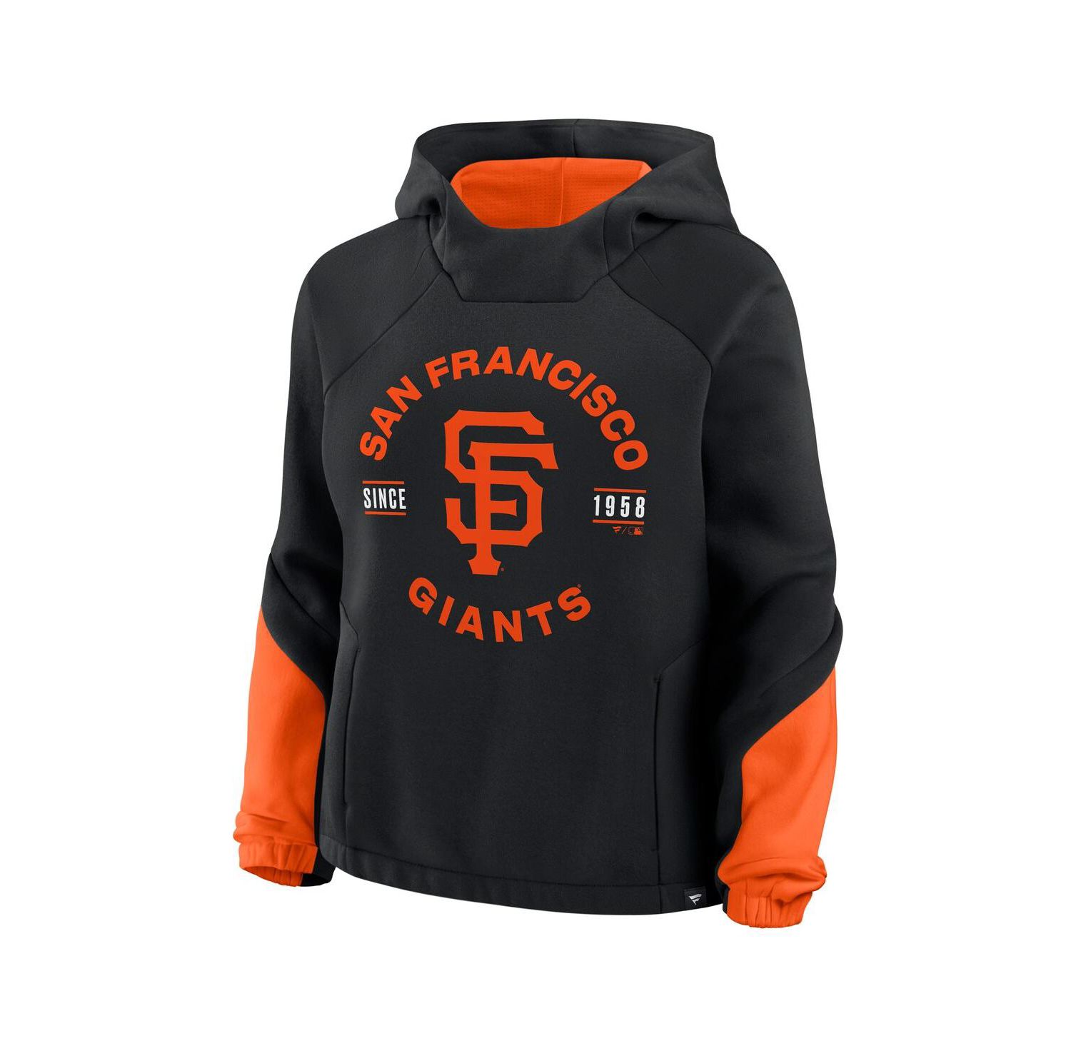Women's Black San Francisco Giants Oversized Time to Win Pullover Hoodie