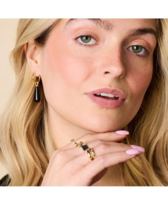 Belle Black Obsidian Hoops