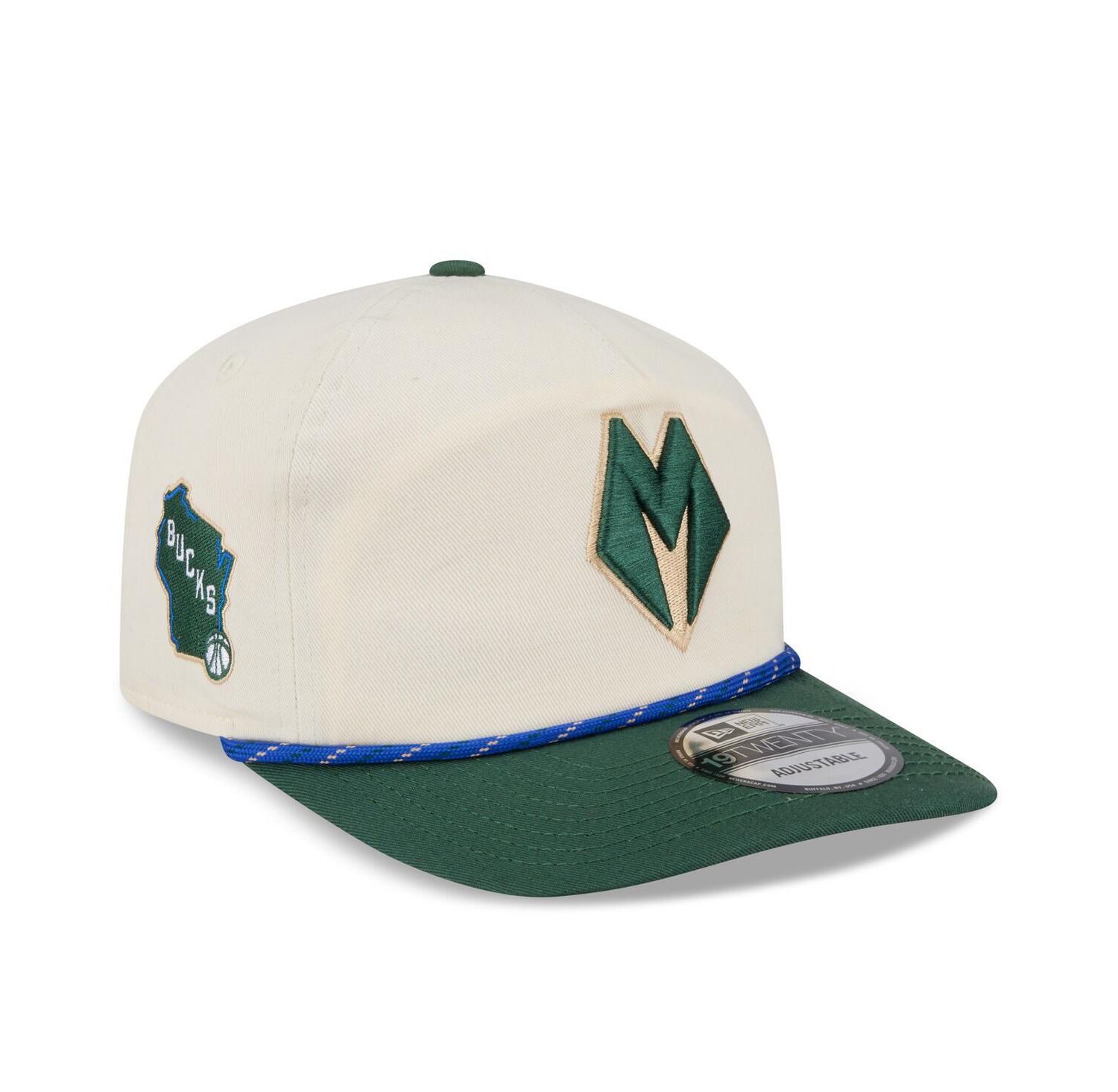 Men's Cream/Hunter Green Milwaukee Bucks 2025/26 City Edition 19TWENTY Adjustable Hat