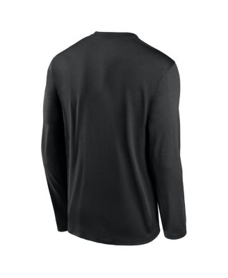 Men's Black Miami Marlins Authentic Collection Legend Dri-FIT Long Sleeve T-Shirt