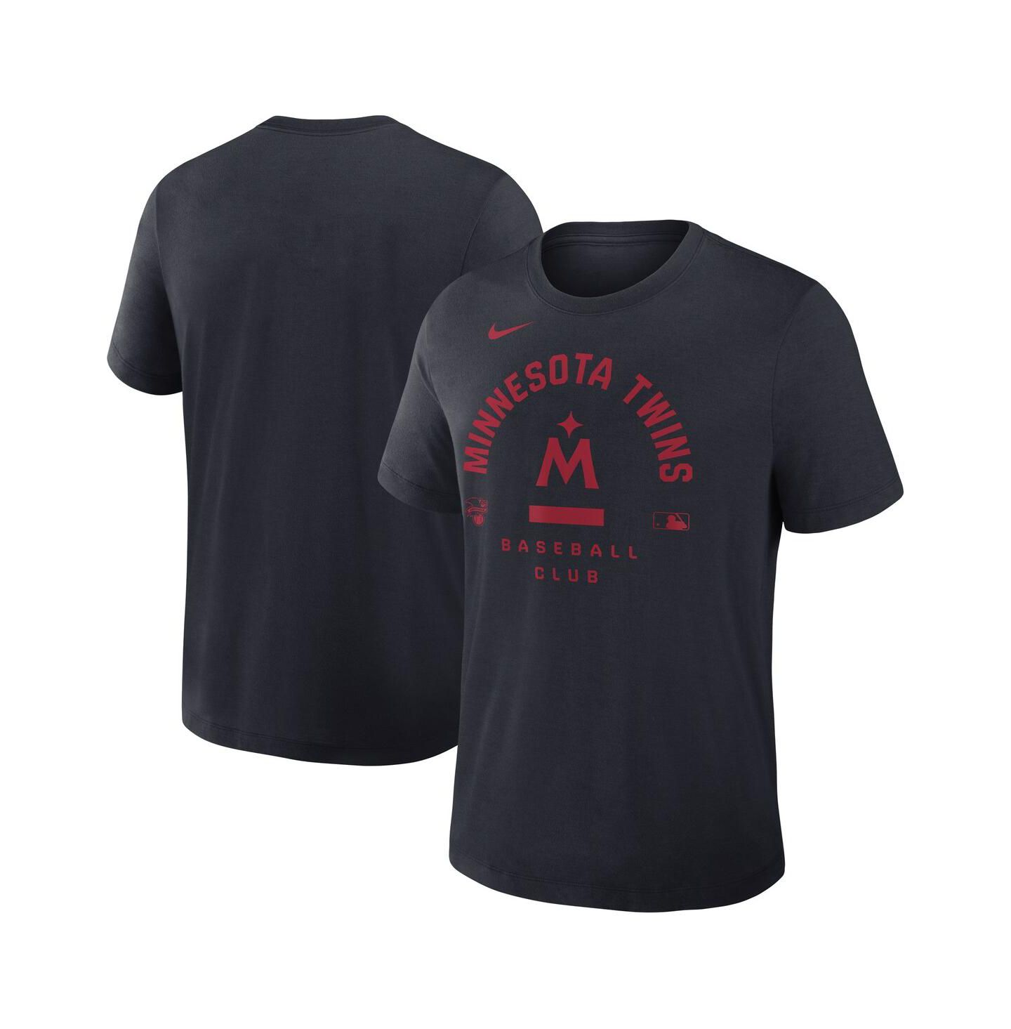Мужская футболка Nike Navy Minnesota Twins Authentic Collection Early Work Tri-Blend Dri-FIT — фото 1