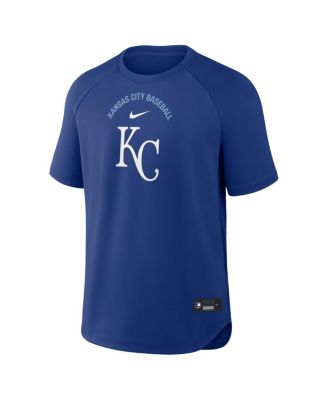 Men's Royal Kansas City Royals Authentic Collection Batting Practice Pre-Game Raglan Dri-FIT T-Shirt