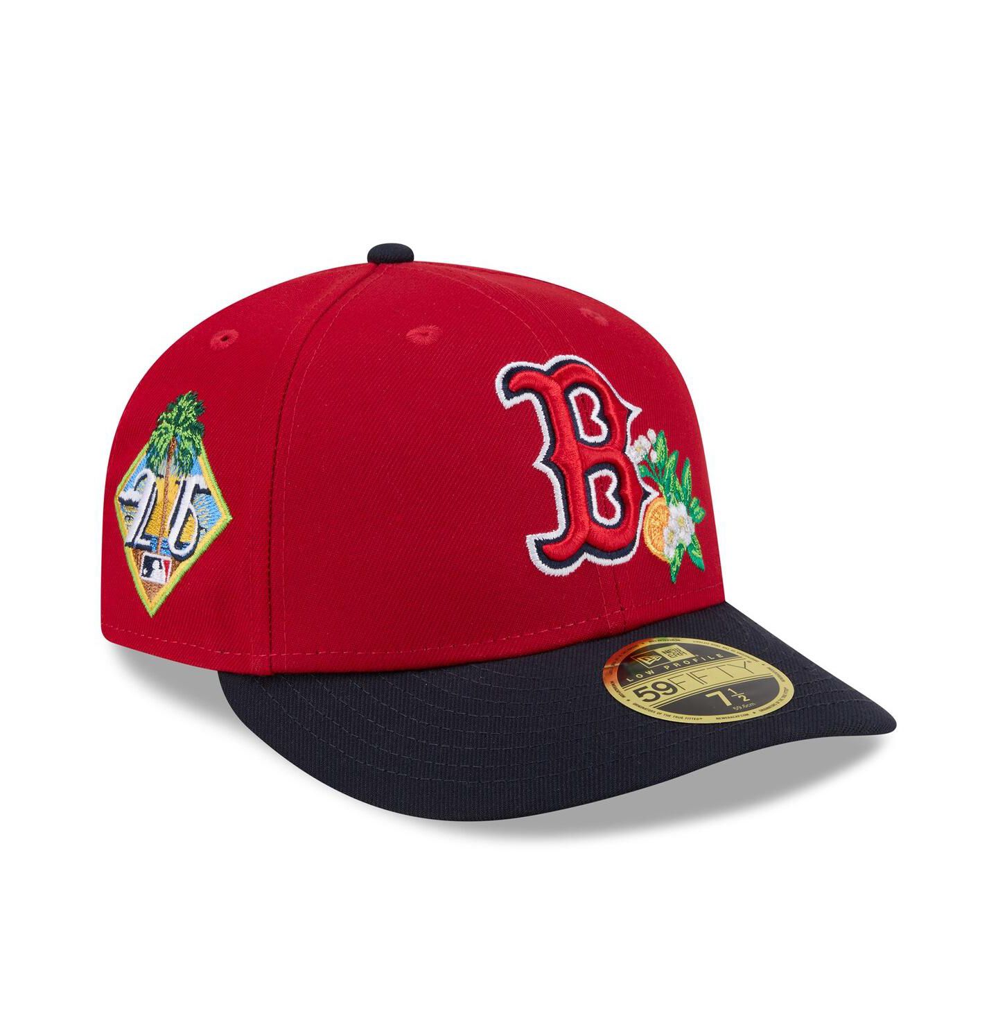 Мужская кепка New Era Red/Navy Boston Red Sox 2026 Spring Training Low Profile 59FIFTY Fitted Hat — фото 1