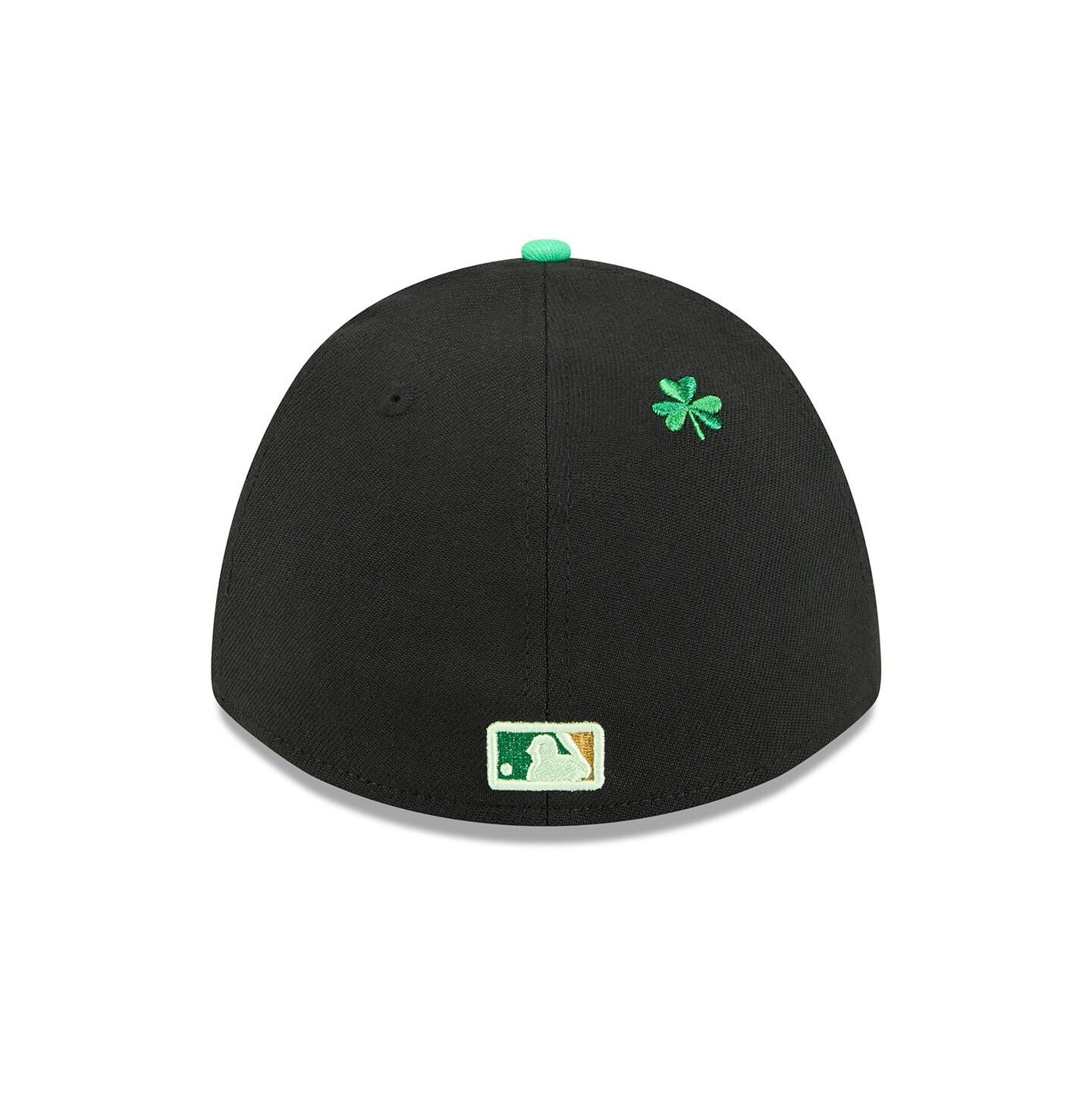 Мужская кепка New Era Black Minnesota Twins 2026 St. Patrick's Day 39THIRTY Flex Hat — фото 4