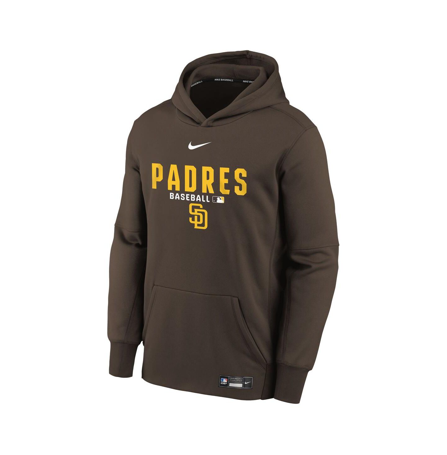 Детское худи Nike Brown San Diego Padres Authentic Collection Therma-FIT — фото 2