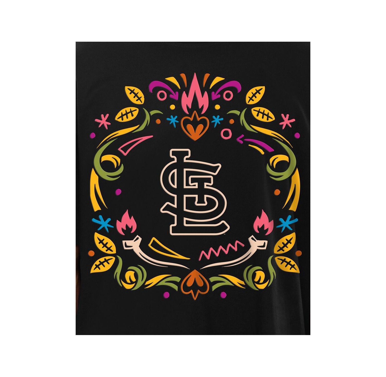 Men's Black St. Louis Cardinals Día de los Muertos T-Shirt
