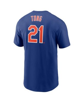 Men's Jonah Tong Royal New York Mets Fuse Name & Number T-Shirt