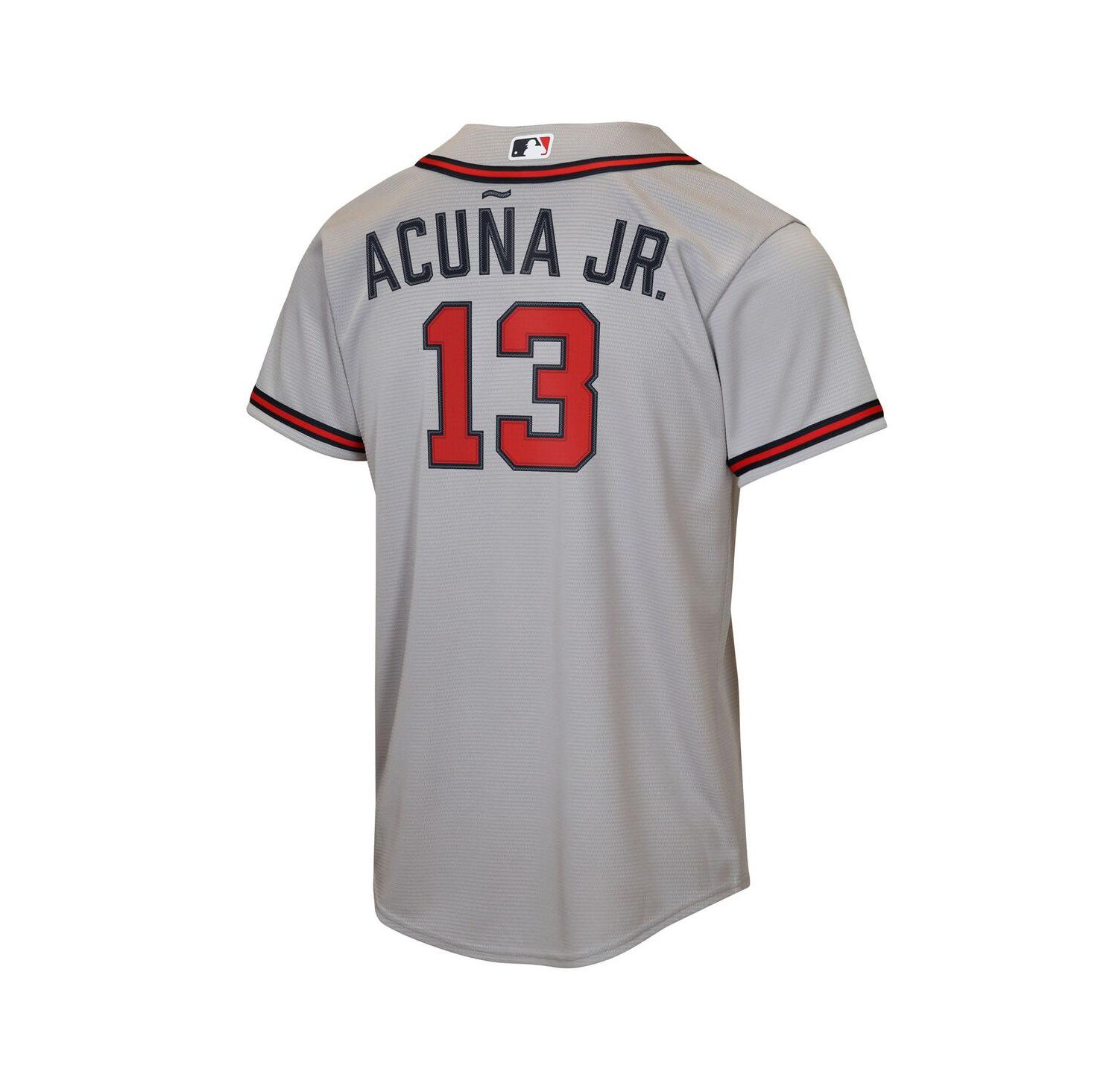 Big Boys and Girls Ronald Acu&ntilde;a Jr. Gray Atlanta Braves Road Replica Jersey