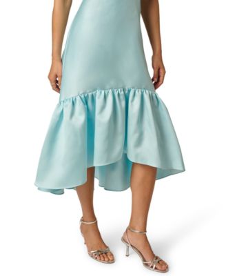 Women's Tie Mikado V-Neck Midi Dress