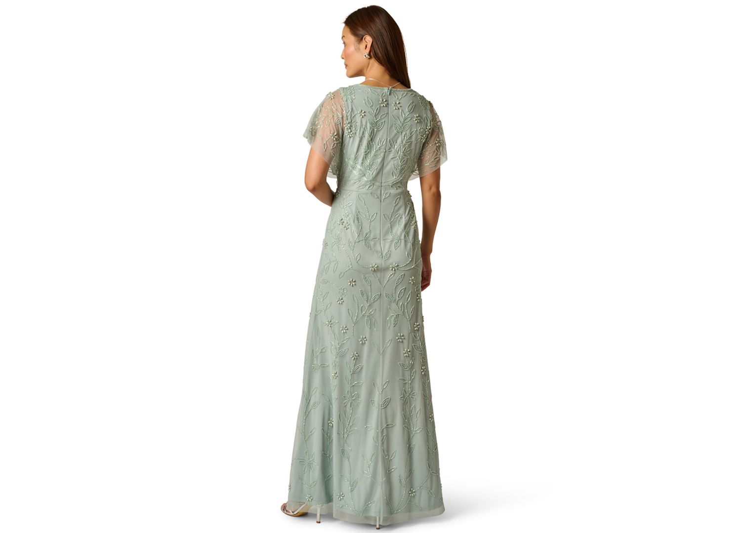 Women's Surplice V-Neck Bead Dress