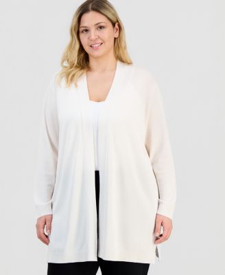 Plus Size Open-Front Cardigan Sweater