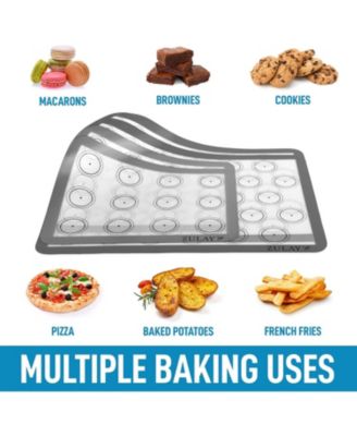 Reusable Silicone Baking Mats with Pre-printed Design (Set of 4)
