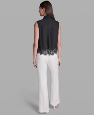 Women's Sleeveless Tie-Neck Top