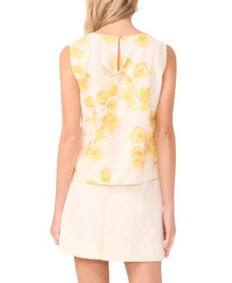 Women's Floral-Print Crewneck Blouse