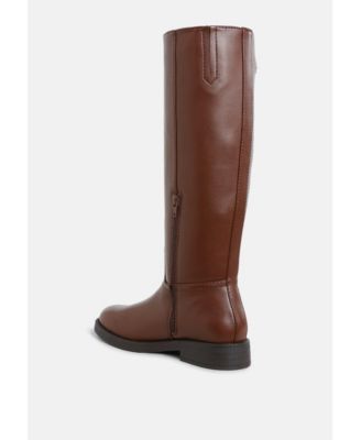 Womens Kiang Metal Chain Link Detail Calf Boots