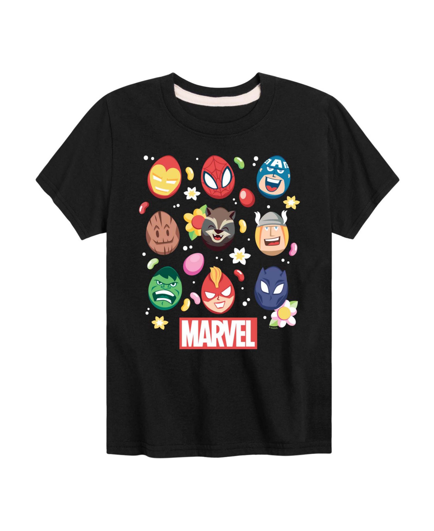 Captain America Boys' 8-20 Marvel Easter Egg Marvel Group Short-Sleeve Graphic T-Shirt
