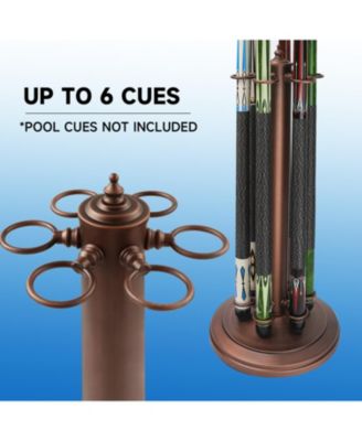 Metal 6 Floor Stand Pool Cue Rack, Billiard Pool Cue Rack