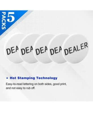 5 packs 2" Casino Texas Hold em Poker Game Dealer Puck for Gambling Card Games,Texas Hold