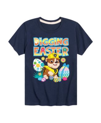 Boys' Toddler 2T-5T Paw Patrol Digging Easter Short-Sleeve Graphic T-Shirt