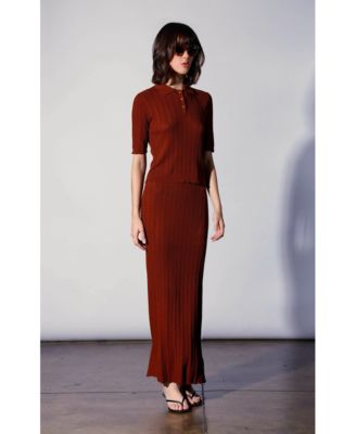 Women's Preston Rope Rib Knit Henley Top