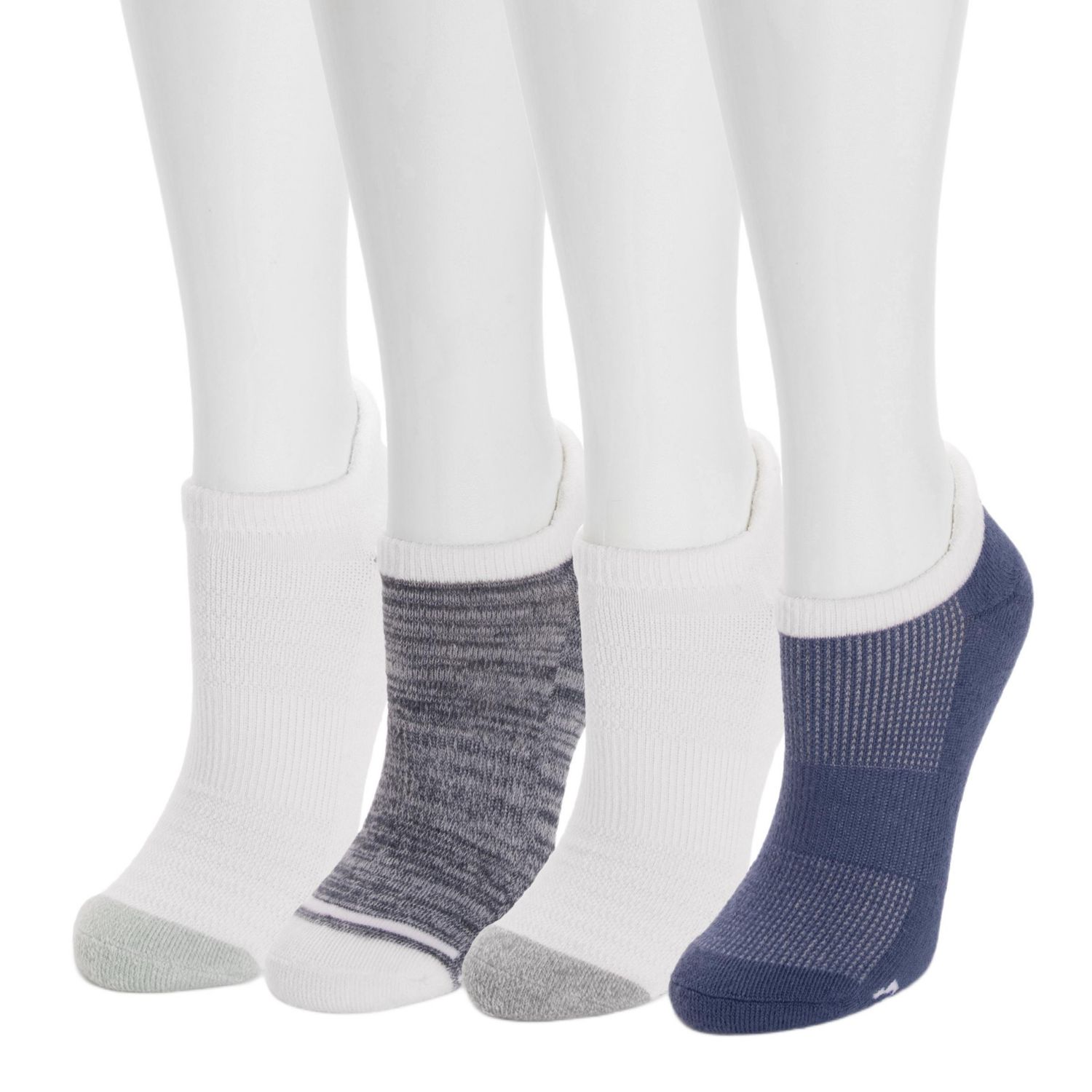 Women's Dream Step Sporty Low Cut Ankle Socks, 4 Pair Pack