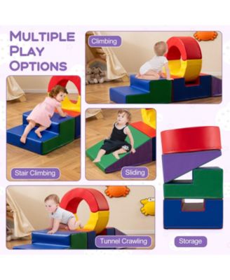 5-Piece Kids Climbing Toys with PU Leather Cover