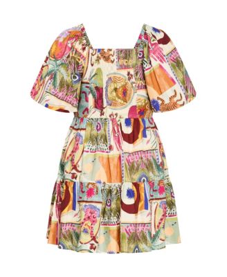 Women's Simona Print Puff Sleeve Mini Dress