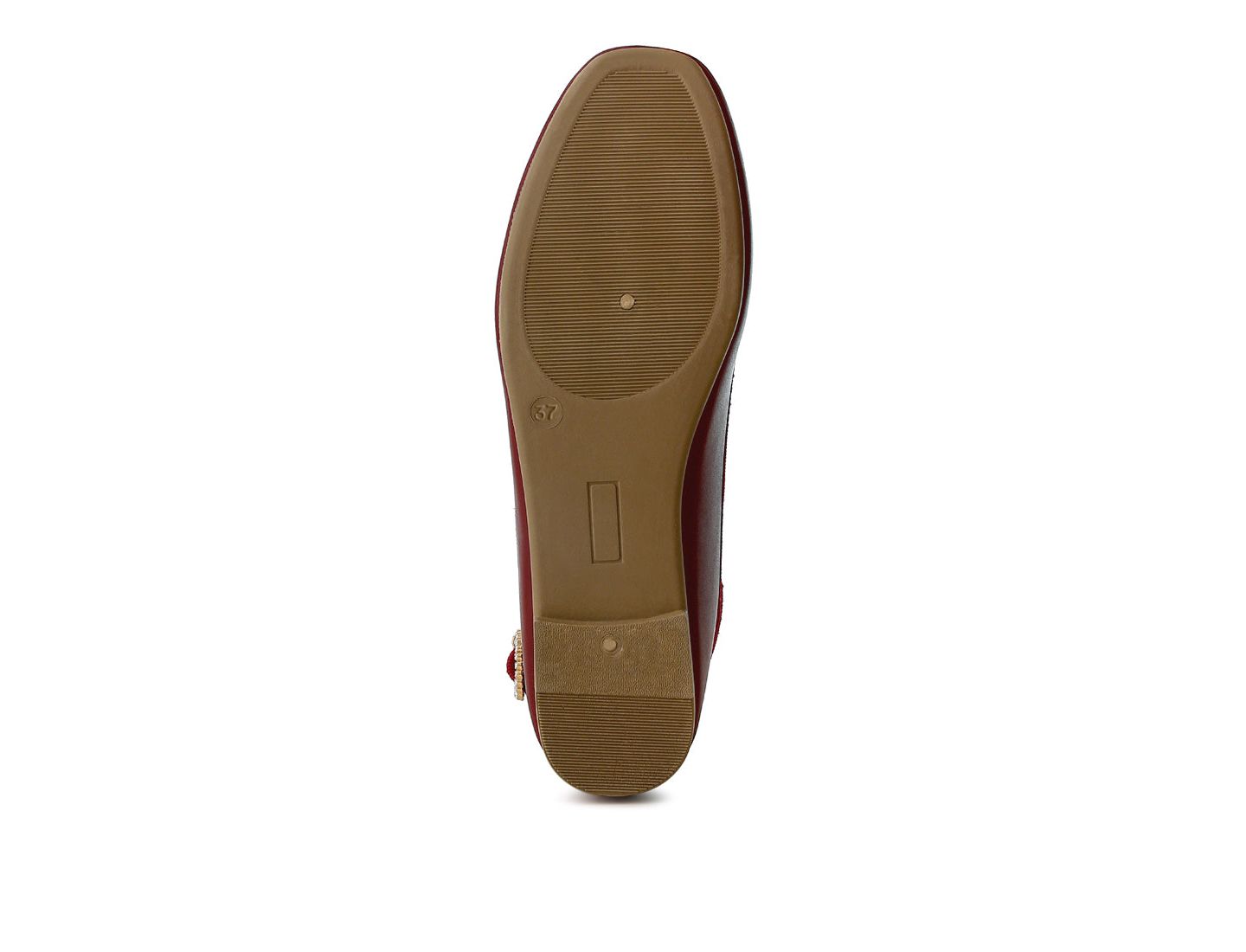 Женские балетки London Rag Danseur Ankle Strap Detail Ballet Flats, цвет: Средний красный — фото 8