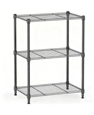 3-Tier Steel Shelving Unit, Versatile for Home & Office, Adjustable, Easy Assembly