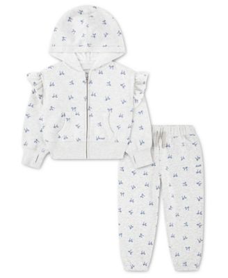 Baby Girls' Flutter Full-Zip Hoodie and Joggers, 2-Piece Set