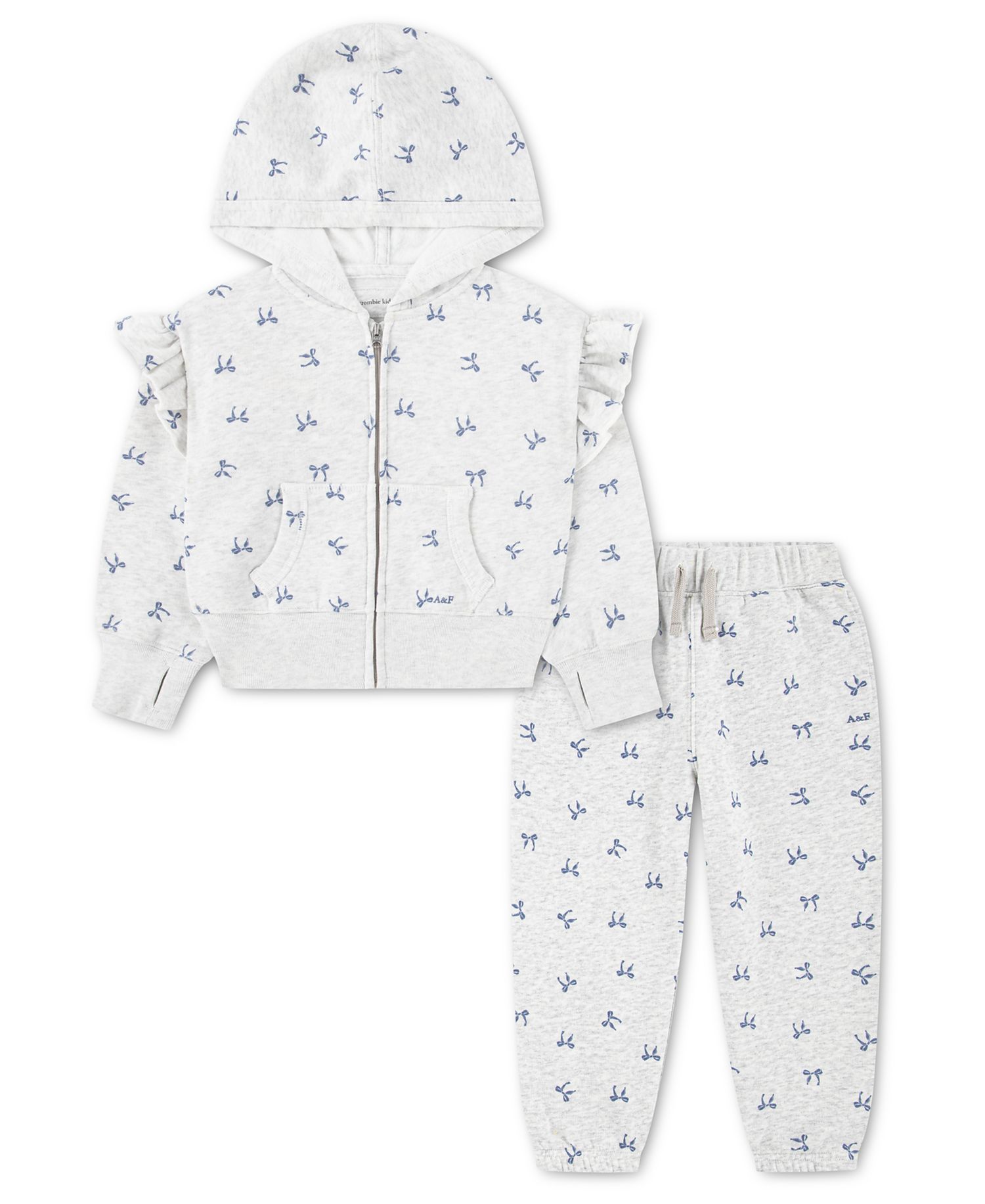 Baby Girls' Flutter Full-Zip Hoodie and Joggers Pants, 2-Piece Set
