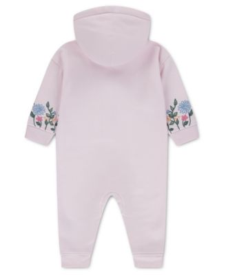 Baby Girls' Floral Hooded Coverall