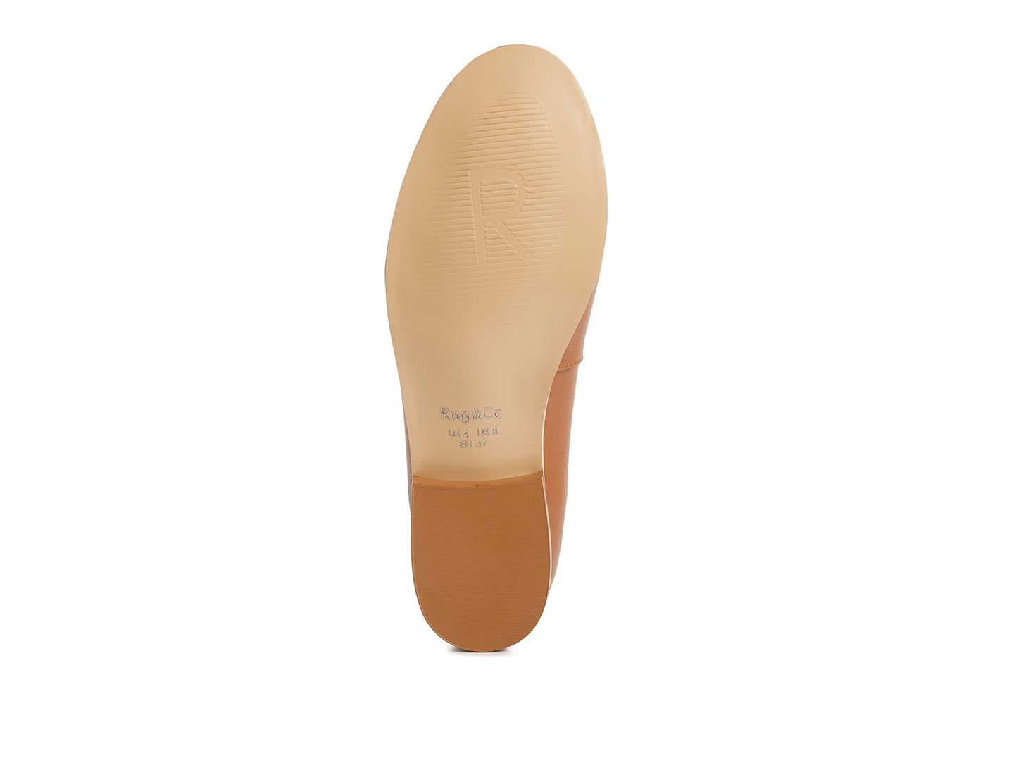 Женские туфли Rag & Co Holda Horsebit Embellished Loafers With Stitch Detail, цвет: Бежевый / Хаки — фото 8