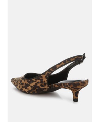 Womens Jahzara Slingback Kitten Heel Sandals