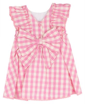 Baby Girls' Ruffled Gingham-Print Dress with Diaper Cover