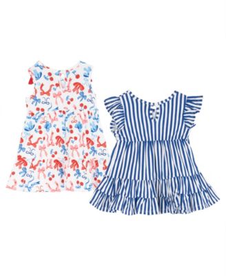 Baby Girls' Sleeveless Dress, Diaper Covers and Headband, 5-piece Set